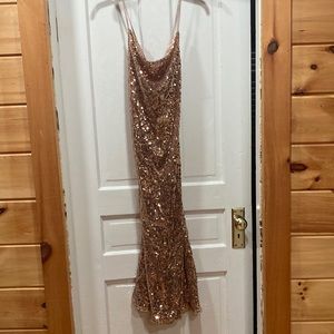 Cross strap sequin dress. Never worn.